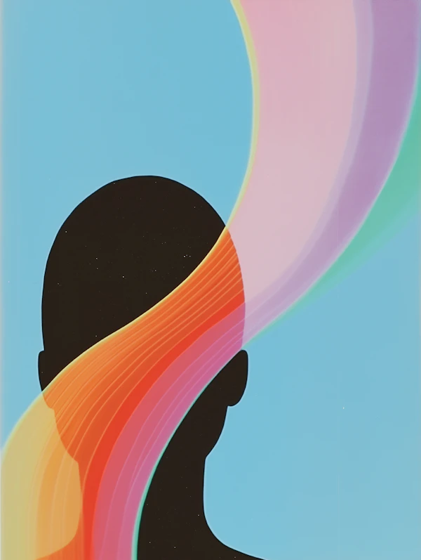 Abstract Head Silhouette