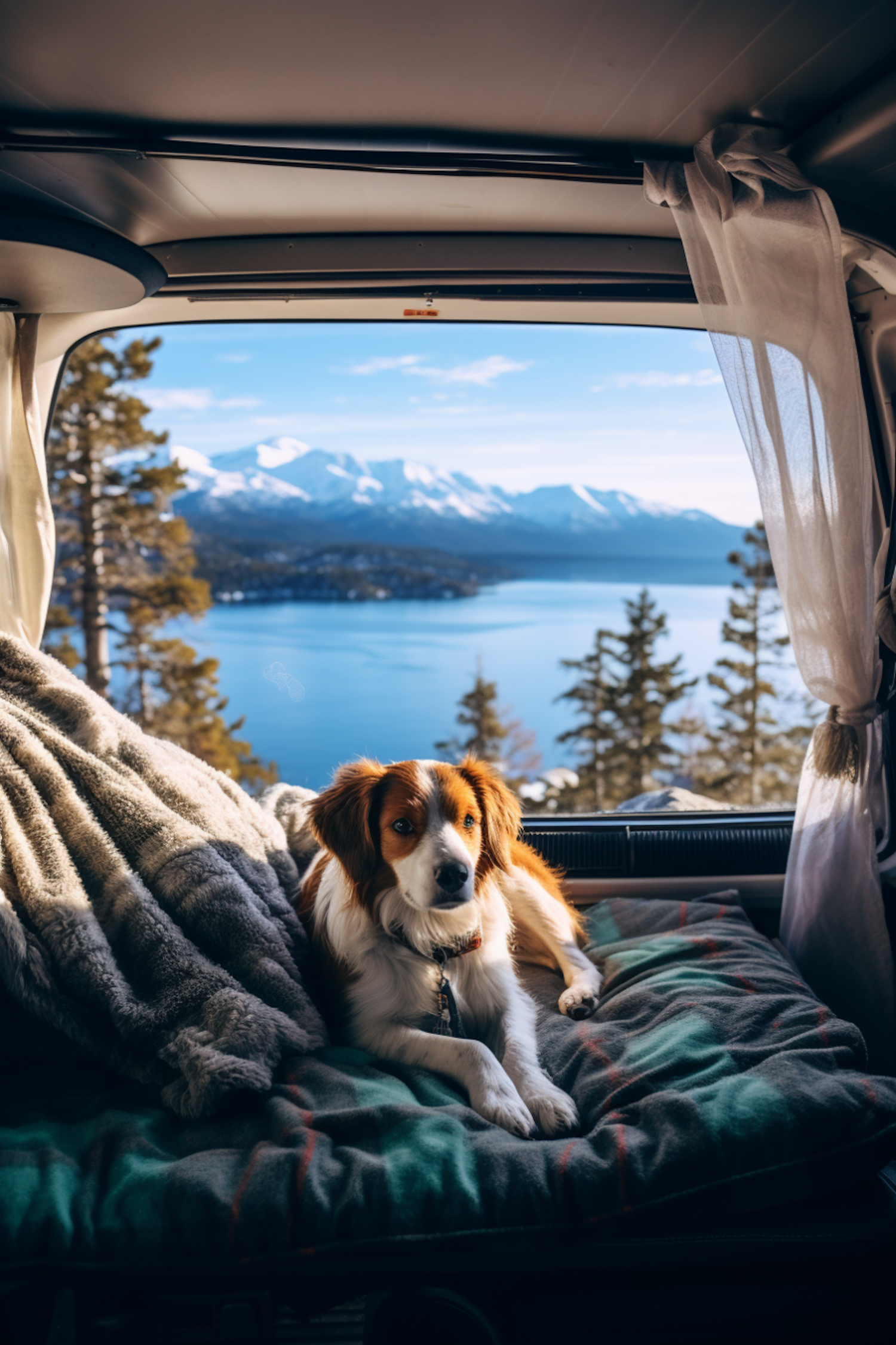 Border Collie's Serene Car Adventure