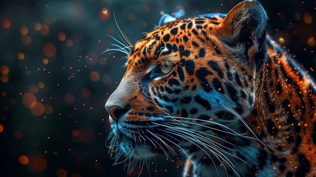 Majestic Leopard Close-Up