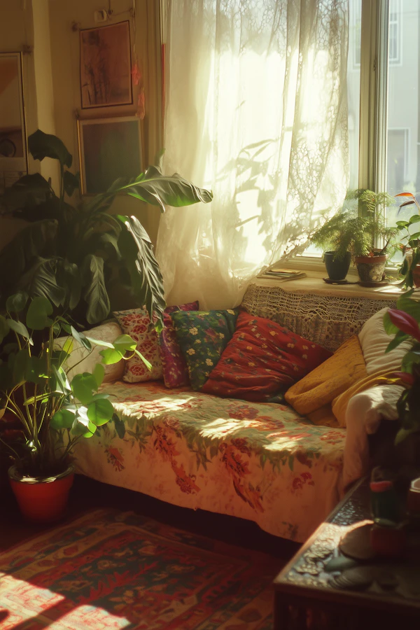 Cozy Sunlit Room Corner