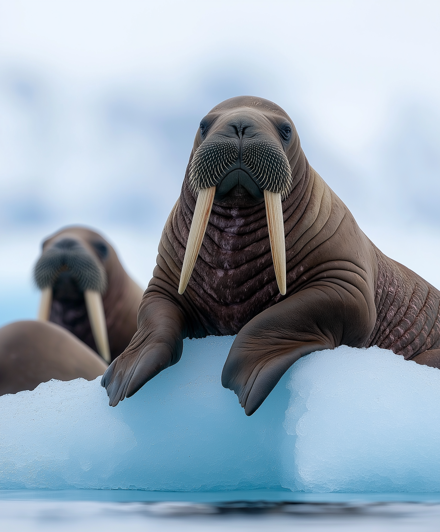 Serene Walruses on Ice