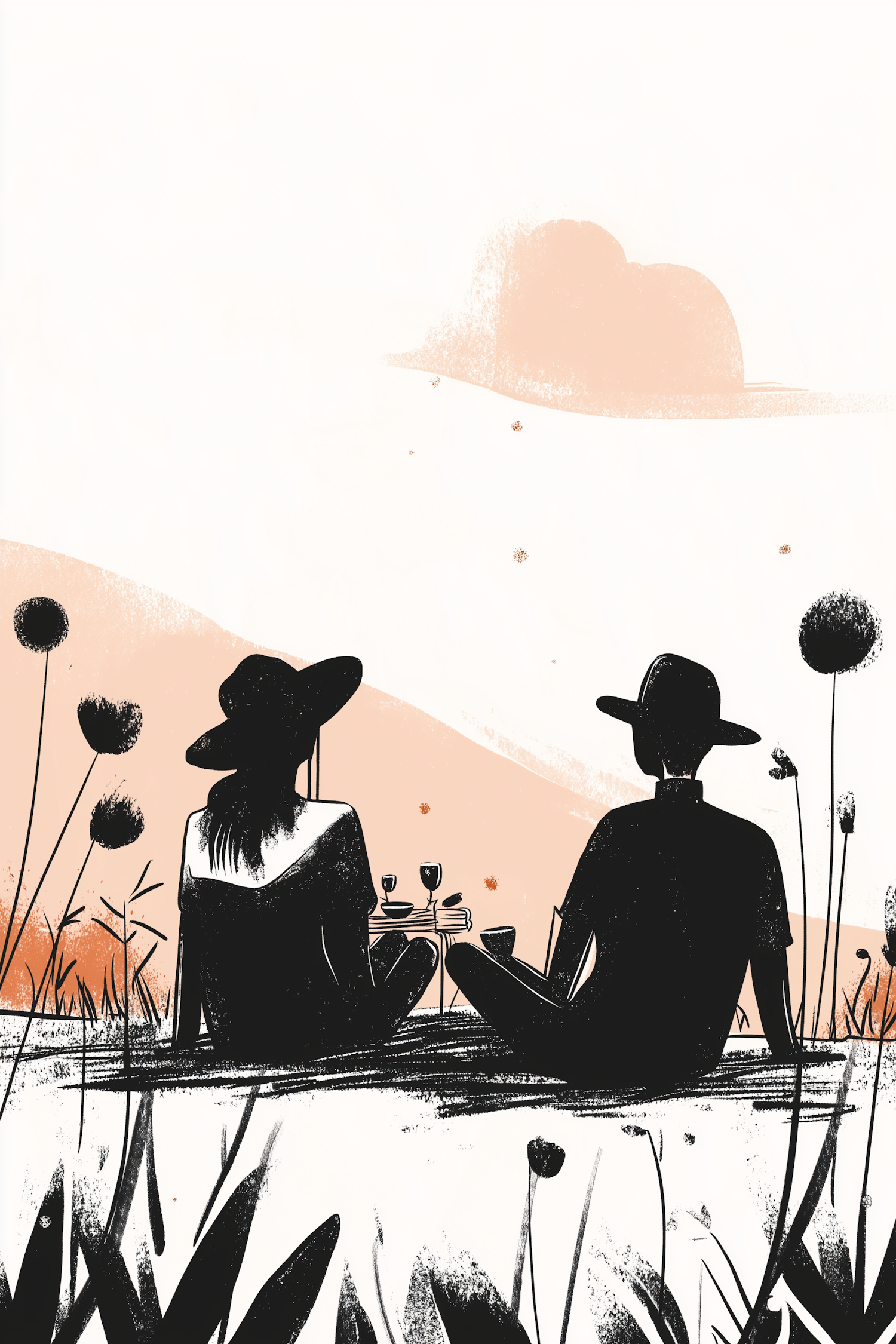 Serene Picnic Illustration