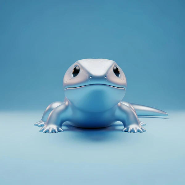 Stylized Blue Lizard