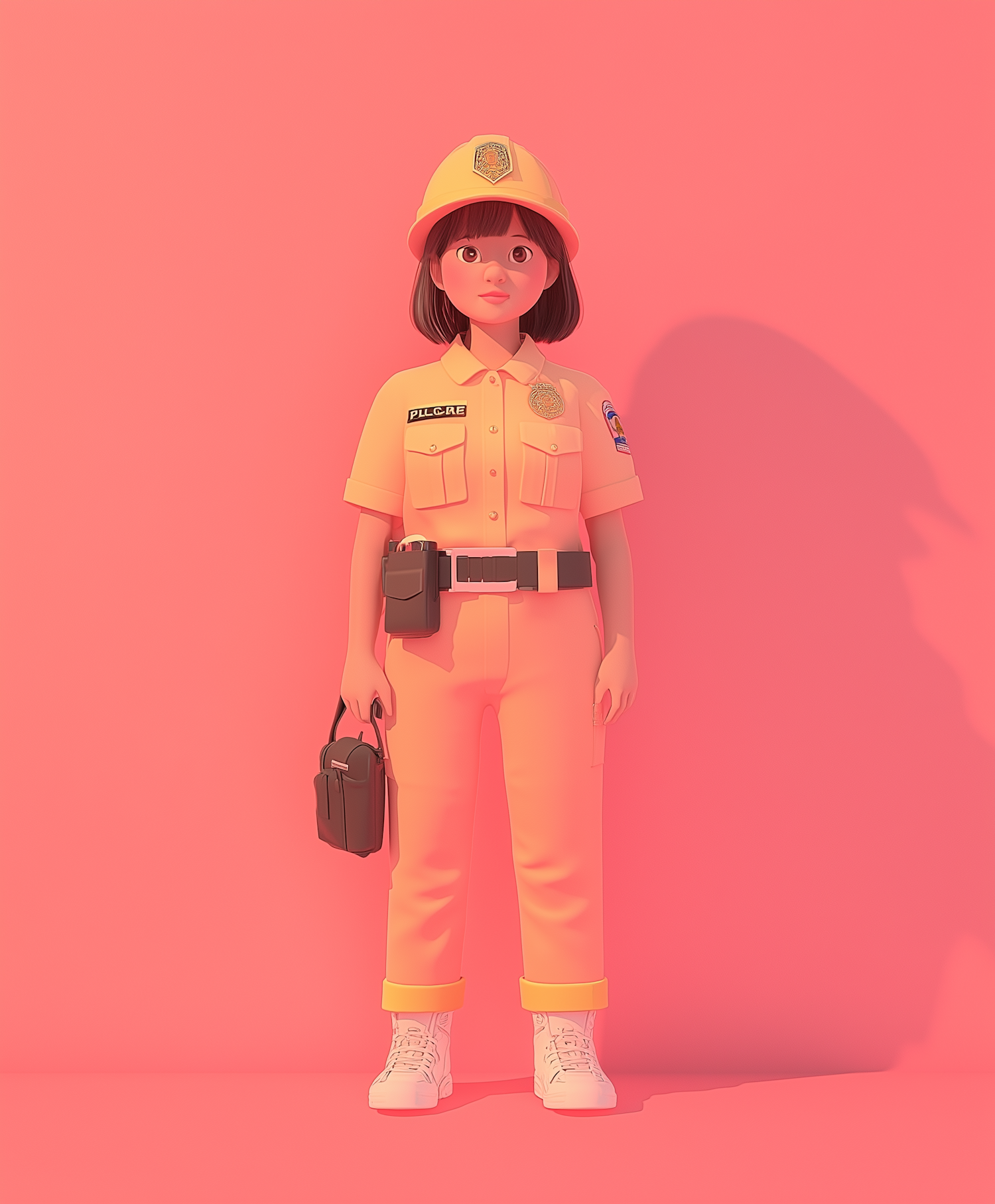 Stylized Police Officer Character