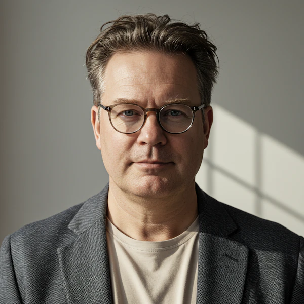 Man in Neutral Lighting