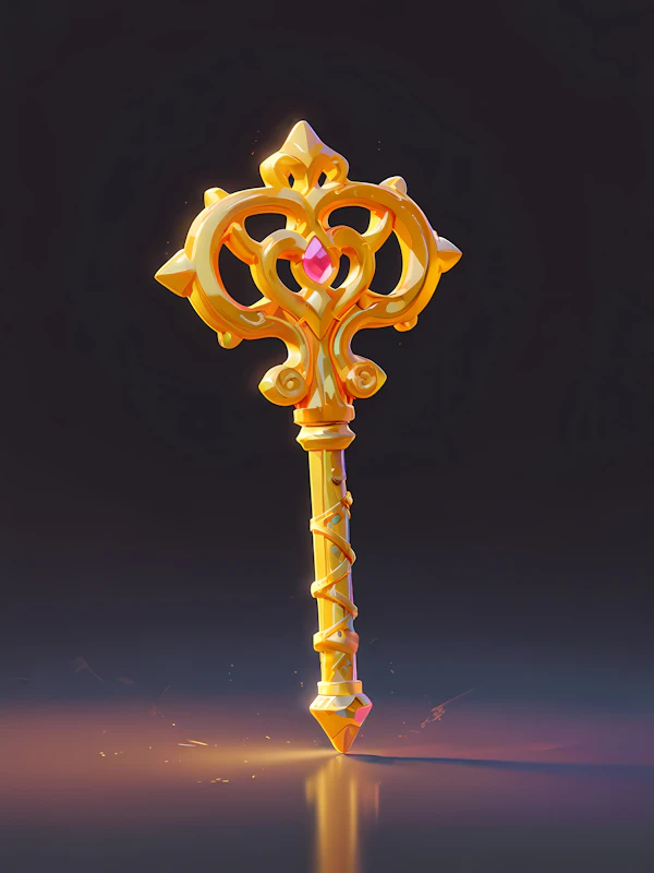 Golden Heart Key