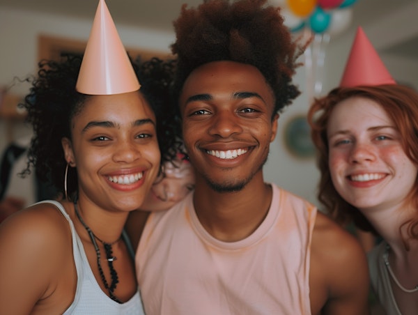 Joyful Group of Friends Celebrating