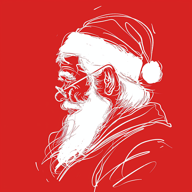 Stylized Santa Claus Illustration