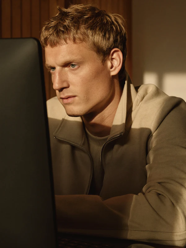 Focused Man Indoors
