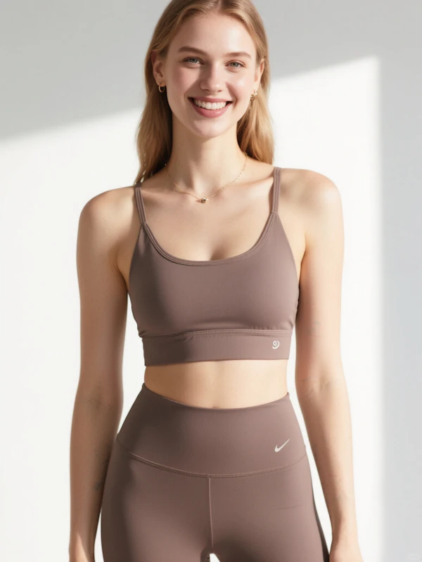 Smiling Woman in Activewear