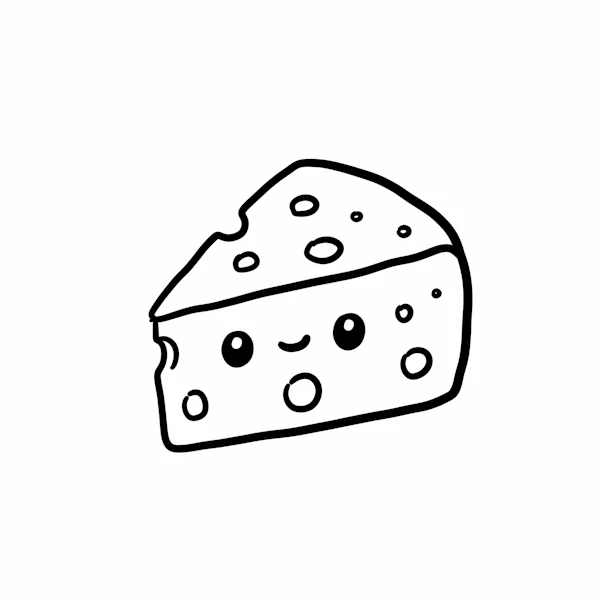 Smiling Cheese Illustration
