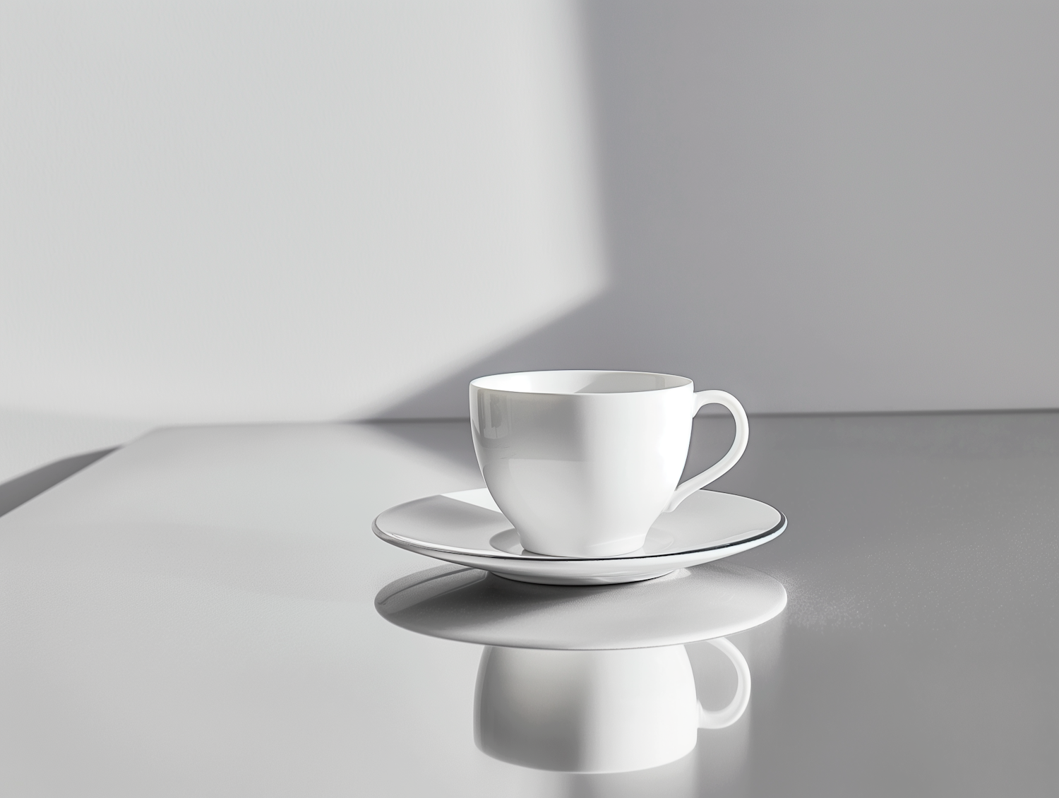 Minimalist Porcelain Teacup Composition