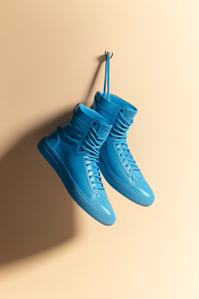 Vibrant Blue High-Top Sneakers