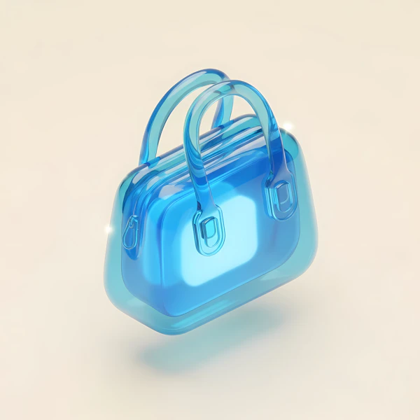 Translucent Blue Handbag