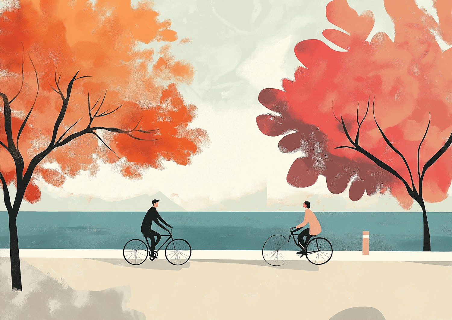 Serene Seaside Bike Ride