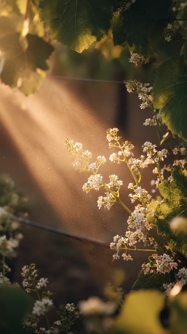 Sunlit Blossoms Scene