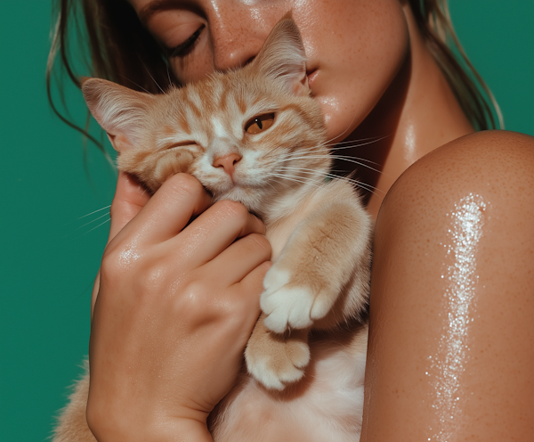 Person Holding Ginger Cat