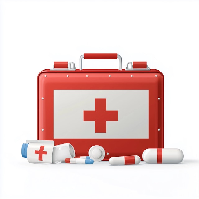 Red First Aid Kit