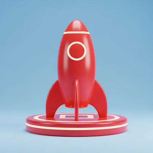 Stylized Red Rocket