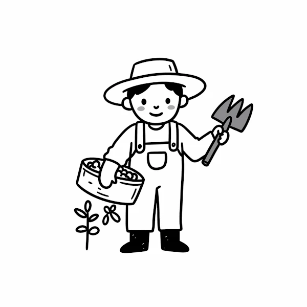 Cheerful Farmer Art