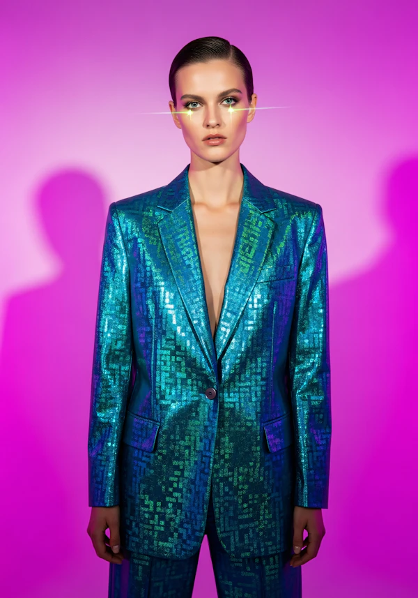 Futuristic Teal Suit