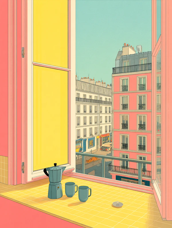 Cozy Urban Window View