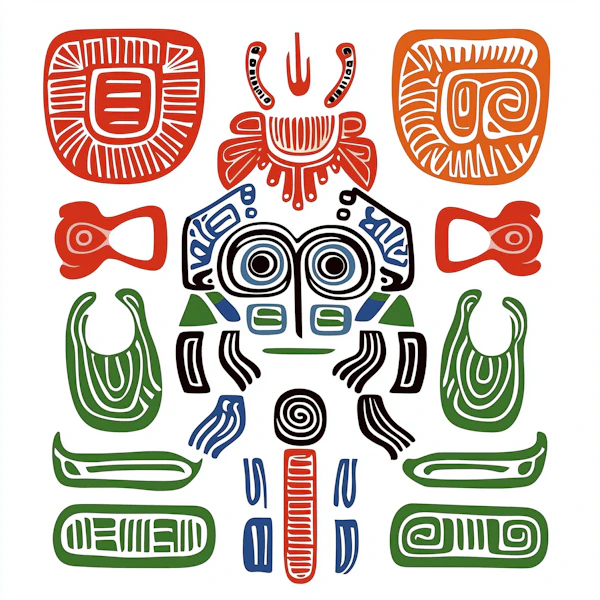 Abstract Tribal Mask Design