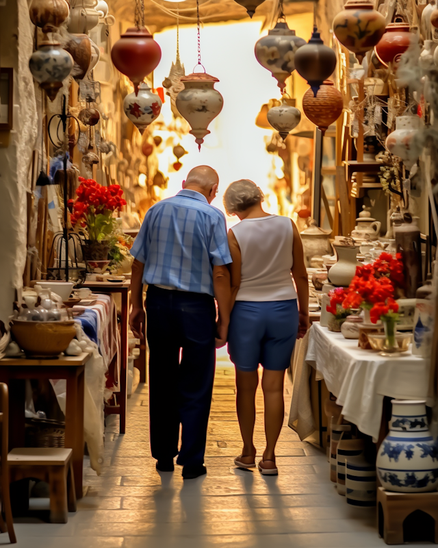 Twilight Stroll in the Pottery Alley