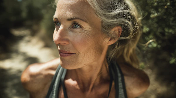 Woman in Sunlit Outdoors