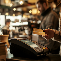 Café Payment Close-up