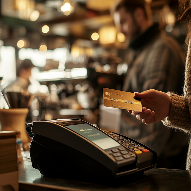 Café Payment Close-up