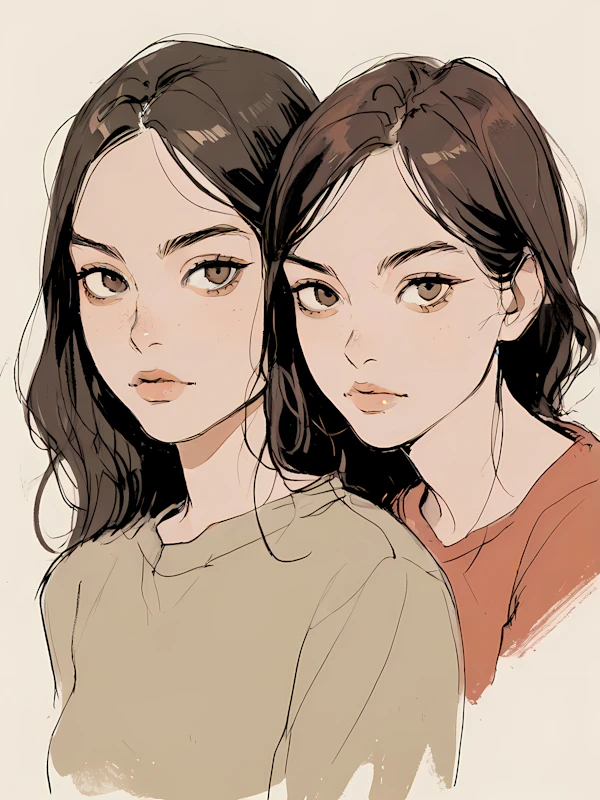 Intimate Portrait of Two Women
