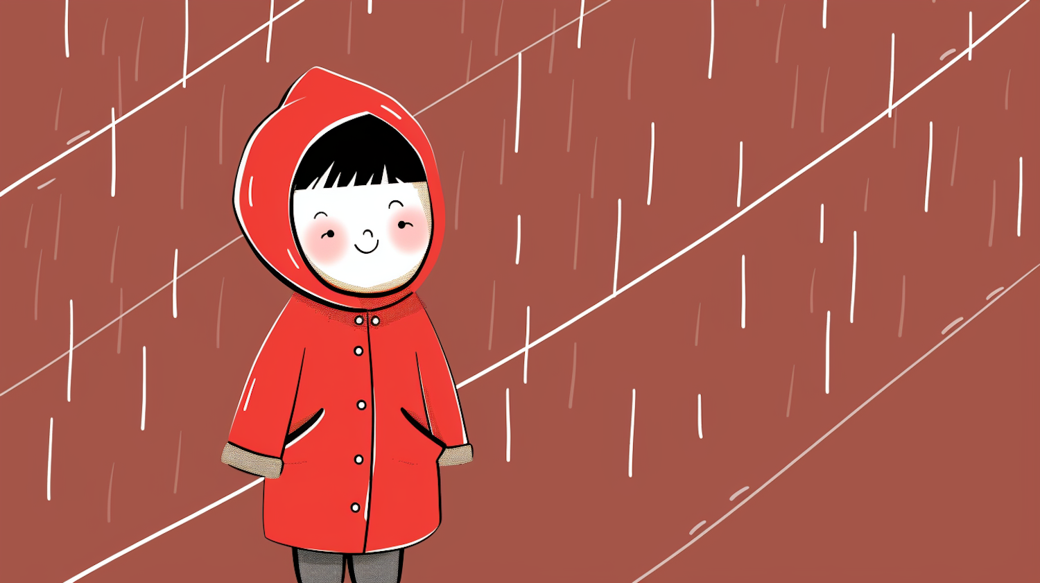 Child in Red Raincoat