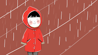 Child in Red Raincoat