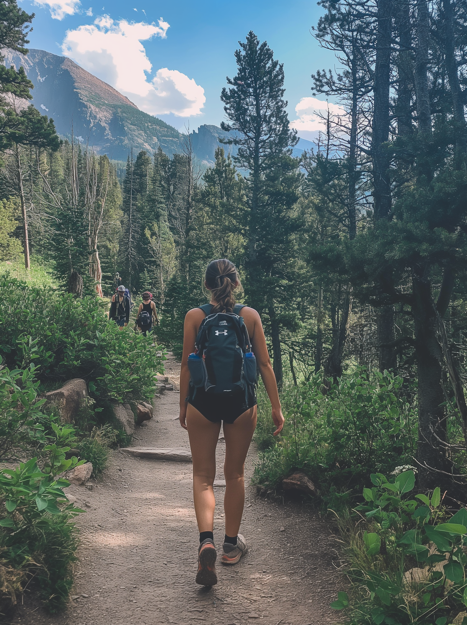 Hiker in Forested Trail