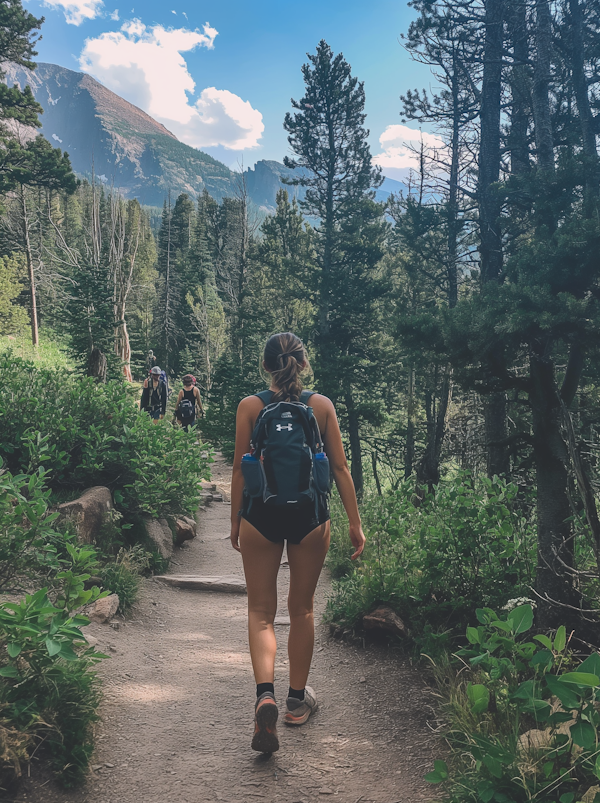 Hiker in Forested Trail