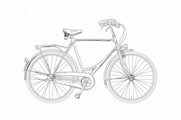 Classic Bicycle Line Drawing