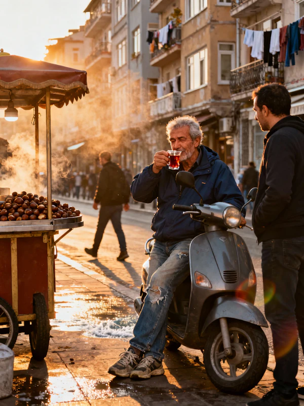 Sunlit Street Scene