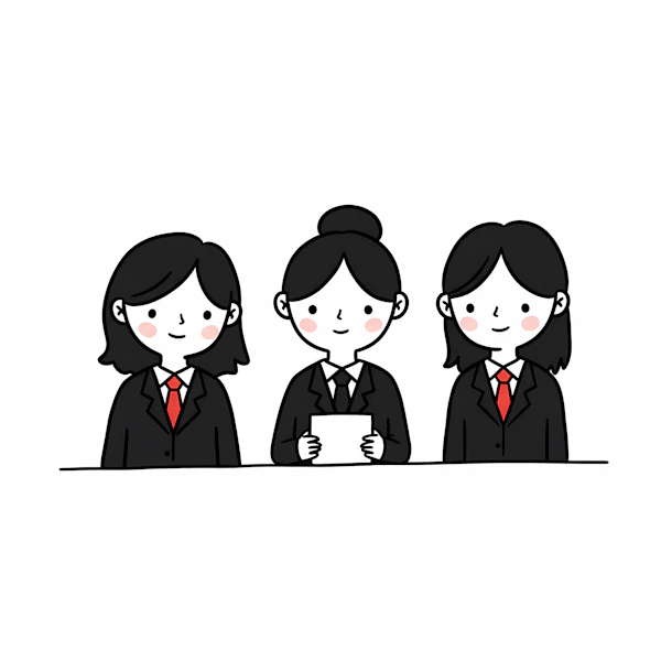 Cartoon Formal Trio
