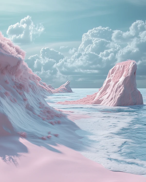 Surreal Pastel Landscape