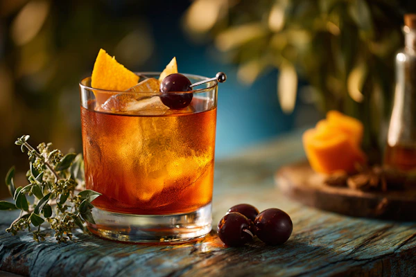 Whiskey Cocktail Close-Up