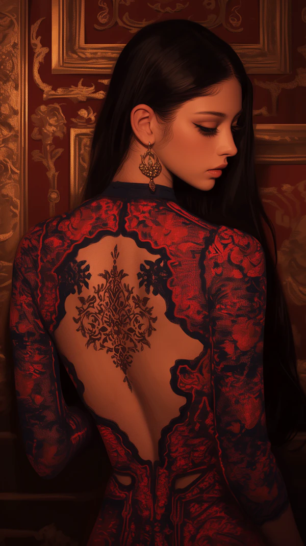 Elegant Woman in Profile