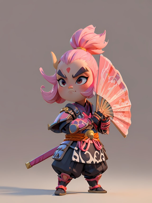 Stylized Samurai Character