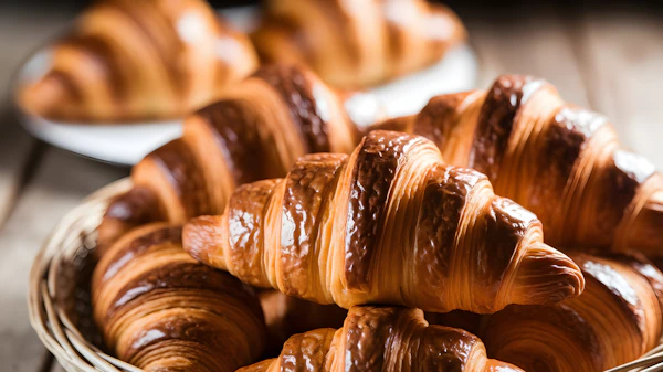 Golden Croissants Basket