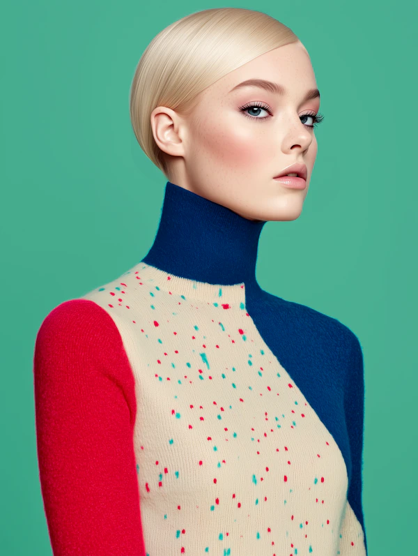 Fashion Portrait with Platinum Blonde Hair