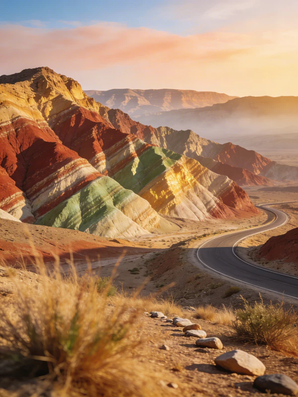 Vibrant Layered Hills