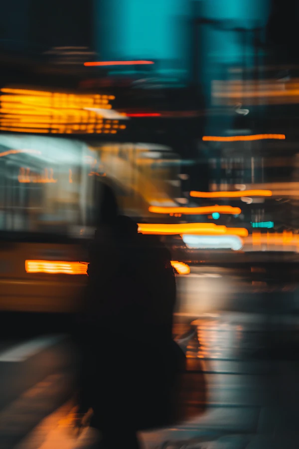 Urban Night Light Trails