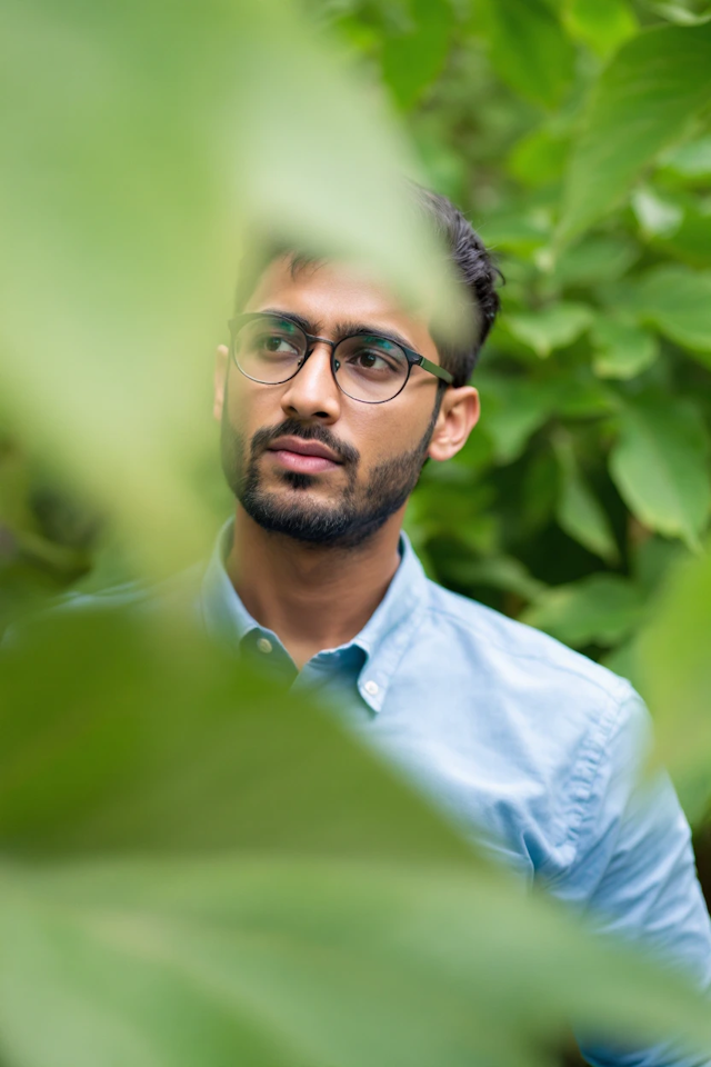 Contemplative Man in Nature