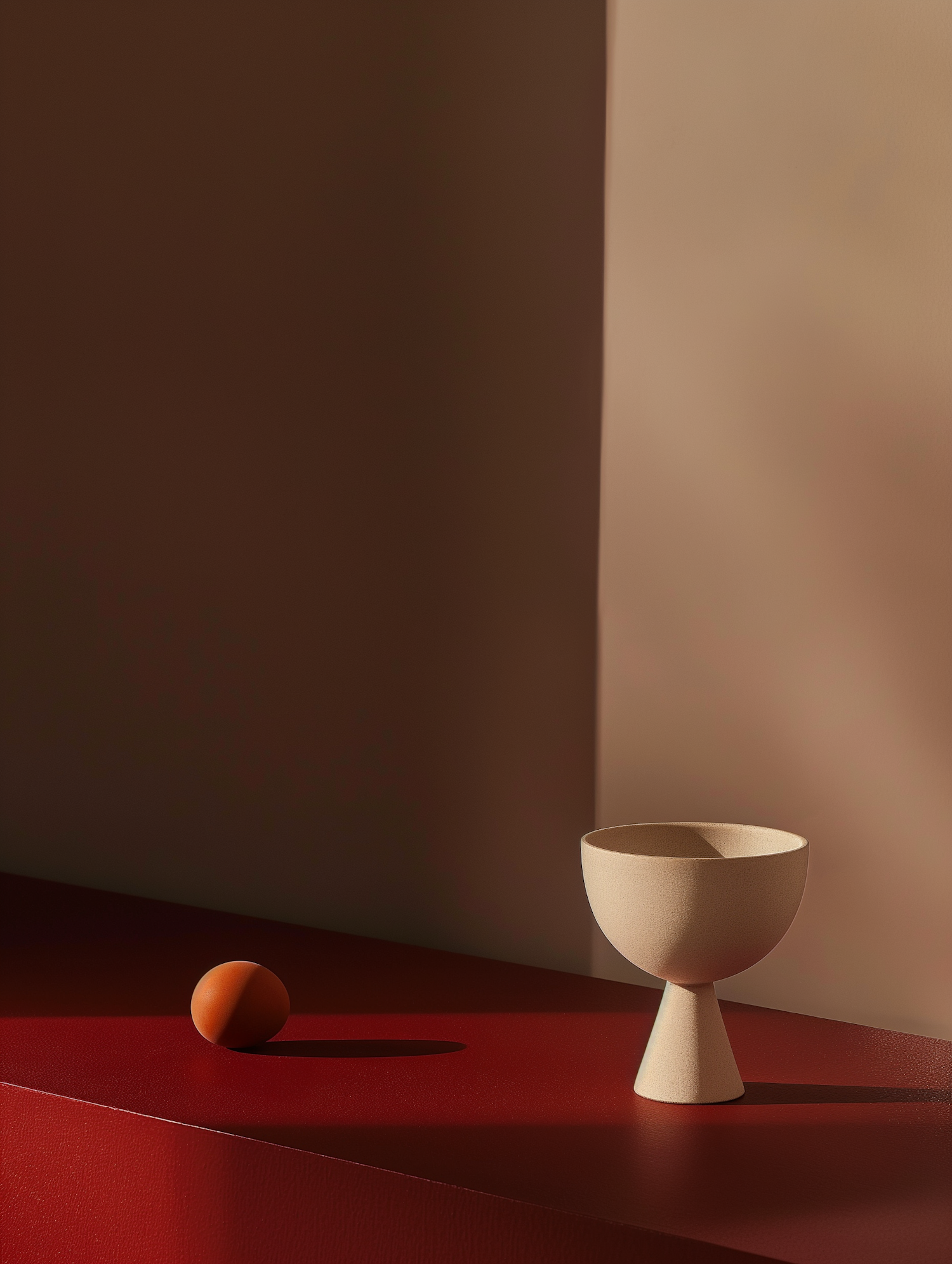 Minimalistic Still Life with Egg and Bowl