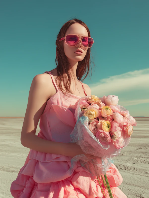 Woman in Pink Dress